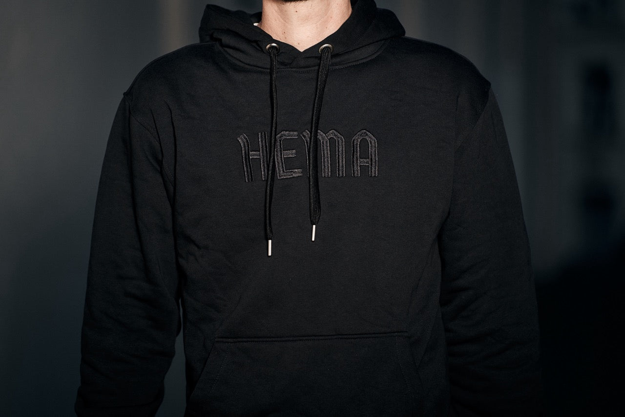 HEMA BLACK - Hochwertiger Öko Kapuzenpullover