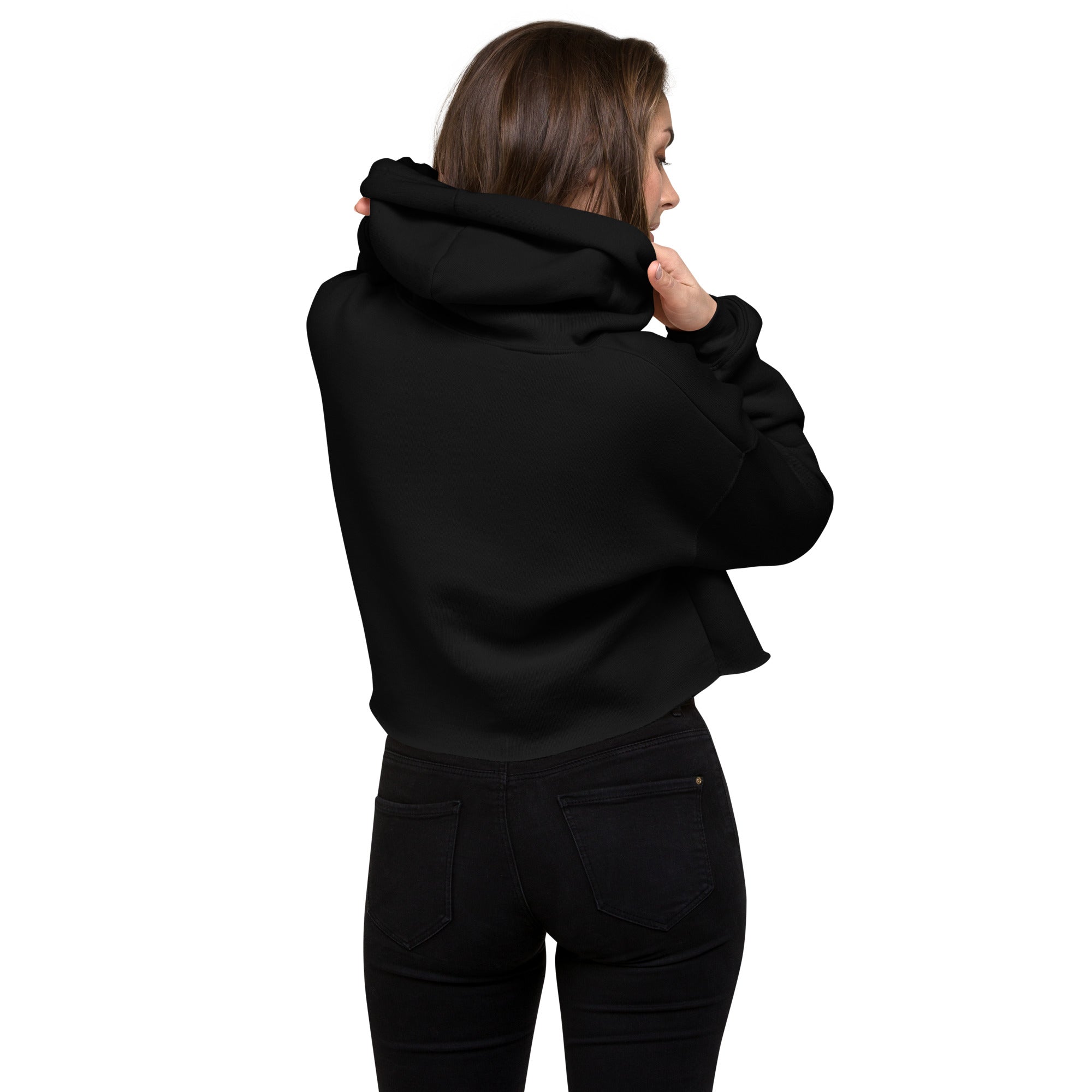 HEMA BLACK Crop Hoodie